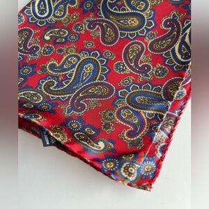 Red Paisley Pocket Square